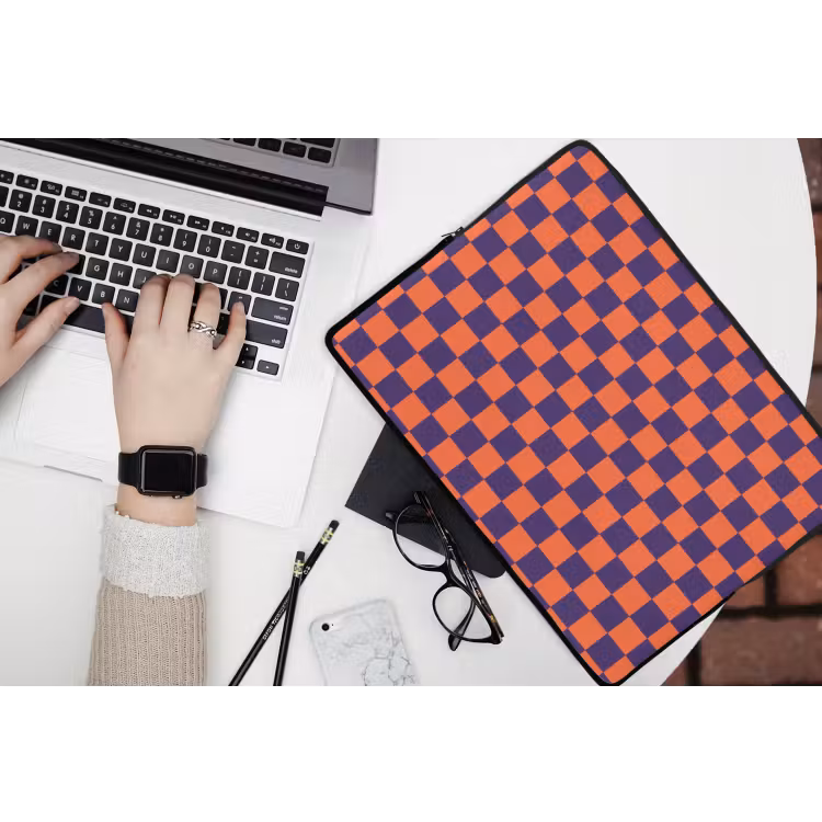 Patroon - Klassiek - Paars laptophoes neopreen klein 279 -bureau