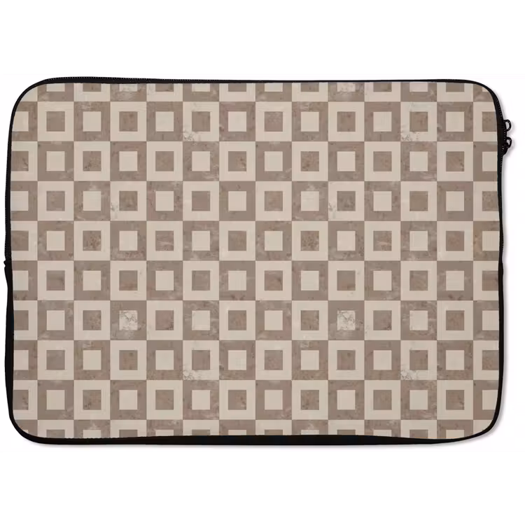 Patroon - Marmer - Beige laptophoes neopreen klein 279 -zkaufland3dotto