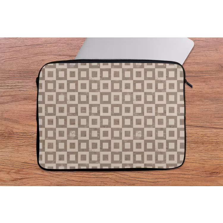 Patroon - Marmer - Beige laptophoes neopreen klein 279 -tafel