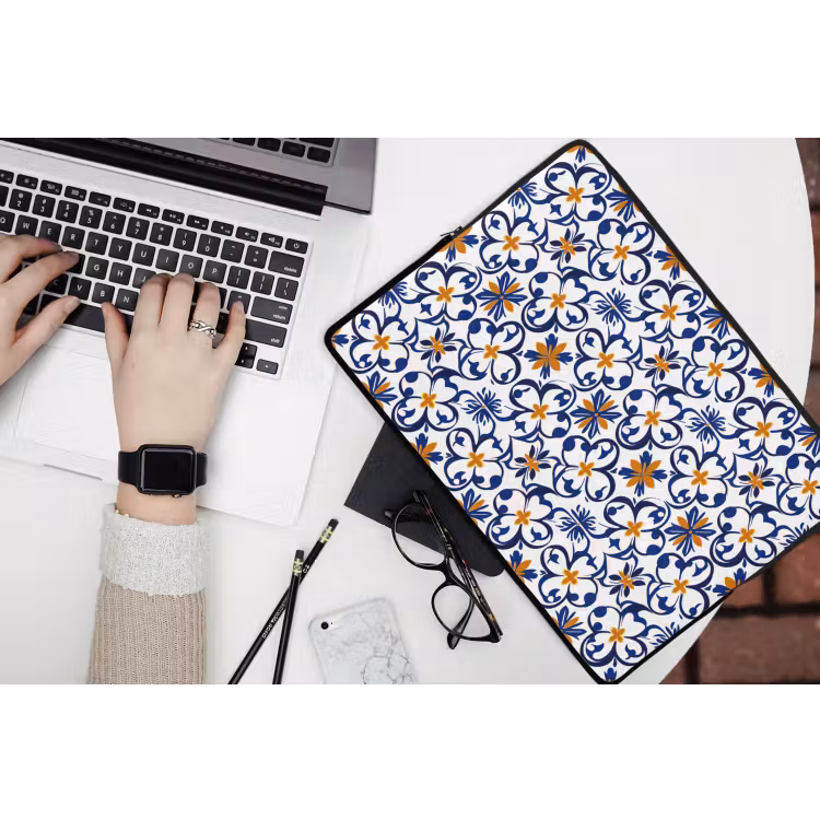 Patroon - Modern - Kleurrijk laptophoes neopreen klein 279 -bureau