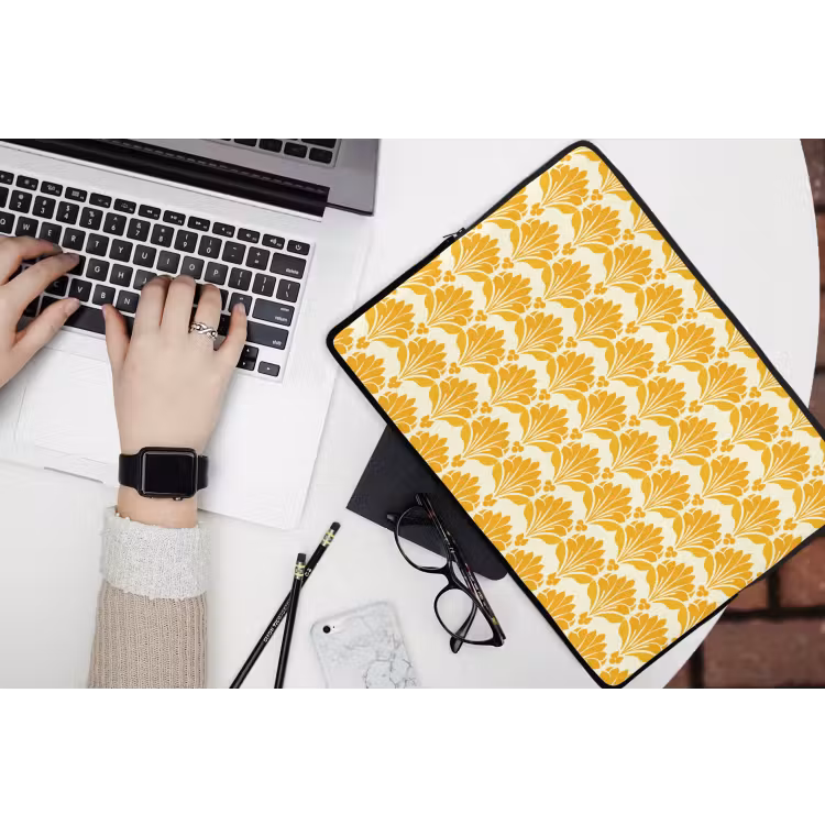 Patroon - Motief - Geel laptophoes neopreen klein 279 -bureau