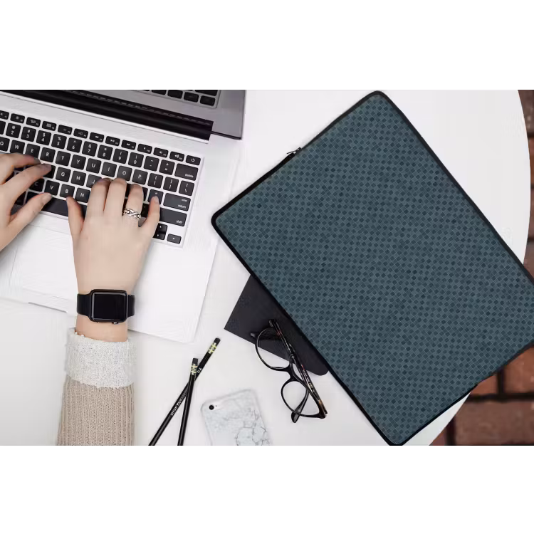 Patroon - Mozaïek - Groen laptophoes neopreen klein 279 -bureau