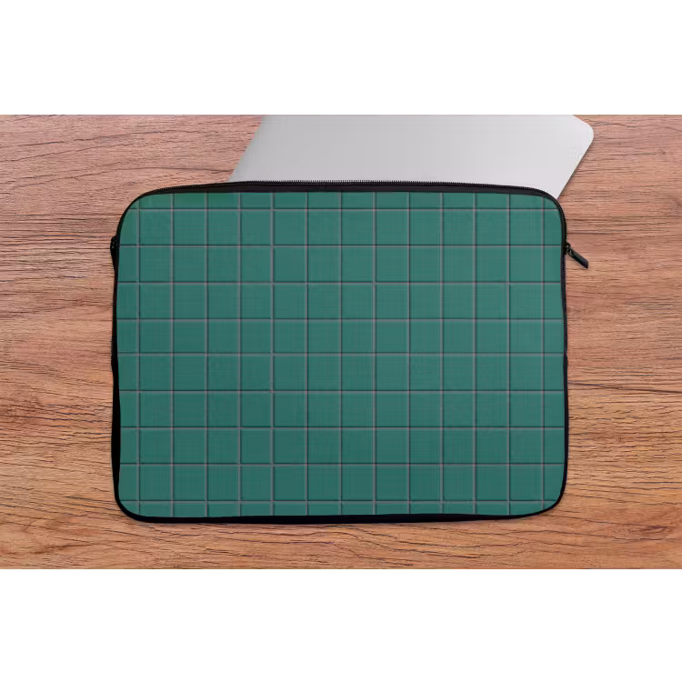 Patroon - Patroon - Smaragd laptophoes neopreen klein 279 -tafel