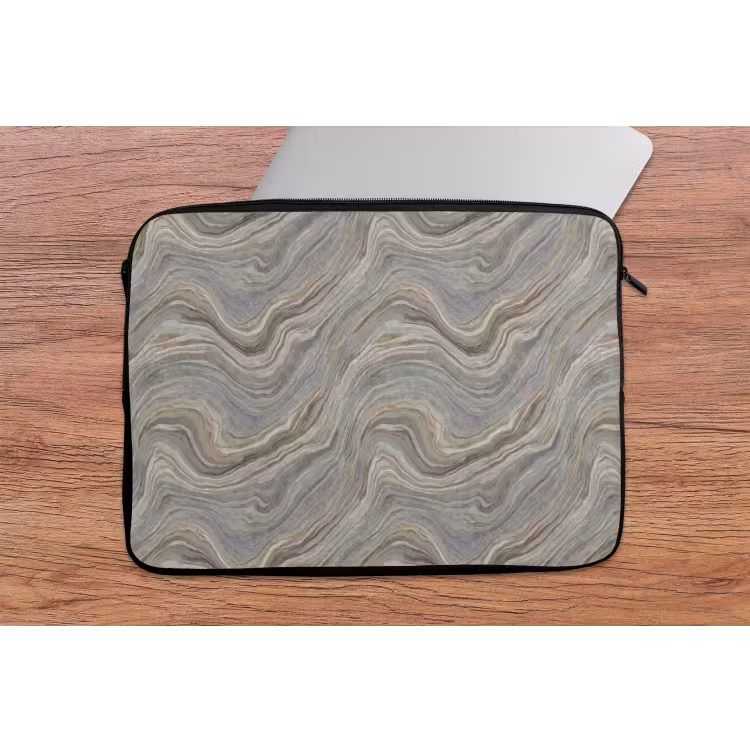 Patroon - Sereen - Paars - Groen laptophoes neopreen klein 279 -tafel