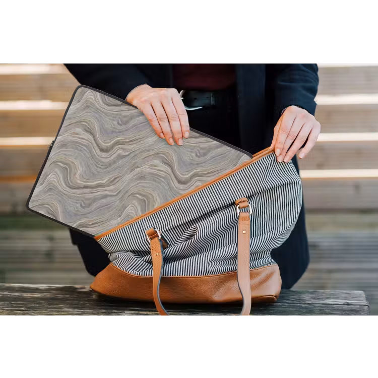 Patroon - Sereen - Paars - Groen laptophoes neopreen klein 279 -tas