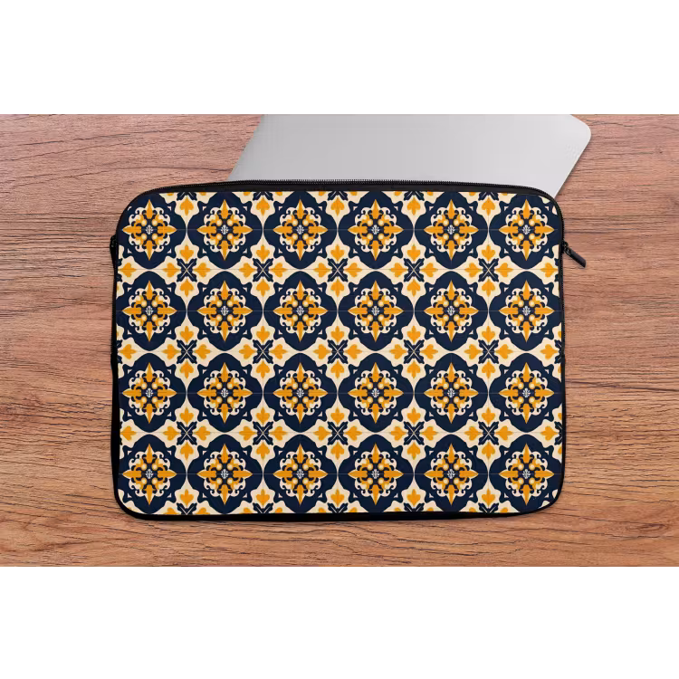 Patroon - Siertegel - Kleurrijk laptophoes neopreen klein 279 -tafel