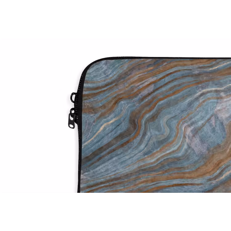 Patroon - Steen - Blauw laptophoes neopreen klein 279 -detail