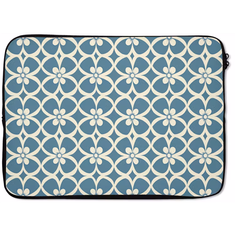 Patroon - Symmetrisch - Blauw laptophoes neopreen klein 279 -zkaufland3dotto