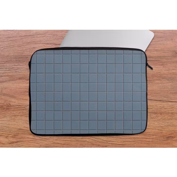 Patroon - Tegel - Blauwgrijs laptophoes neopreen klein 279 -tafel