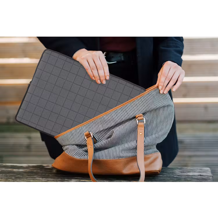 Patroon - Tegel - Grafiet - Grijs laptophoes neopreen klein 279 -tas
