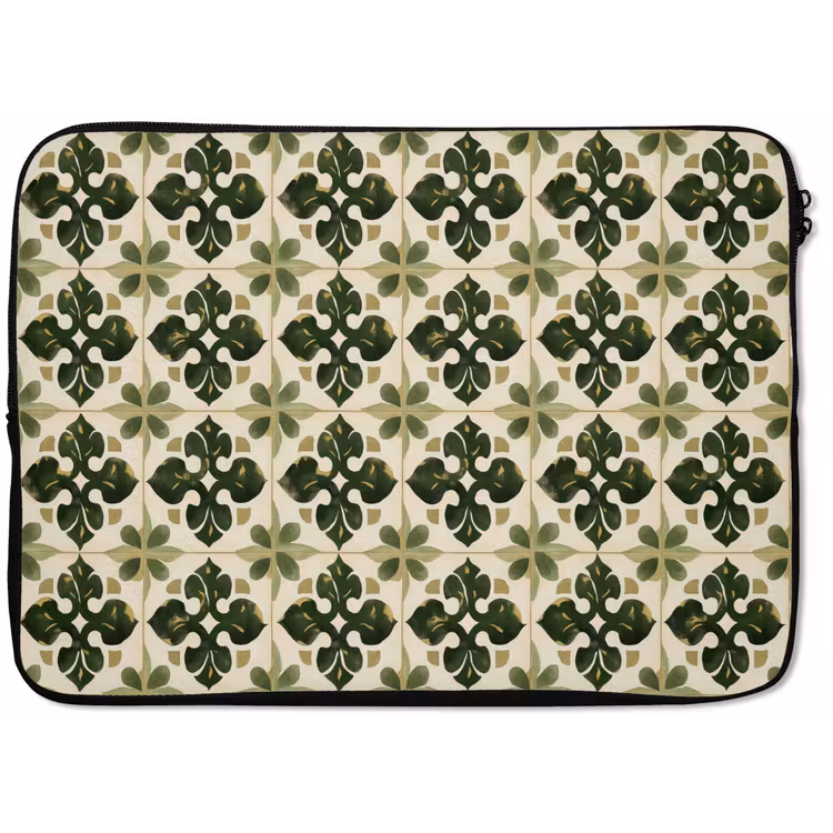 Patroon - Tegel - Groen laptophoes neopreen klein 279 -zkaufland3dotto