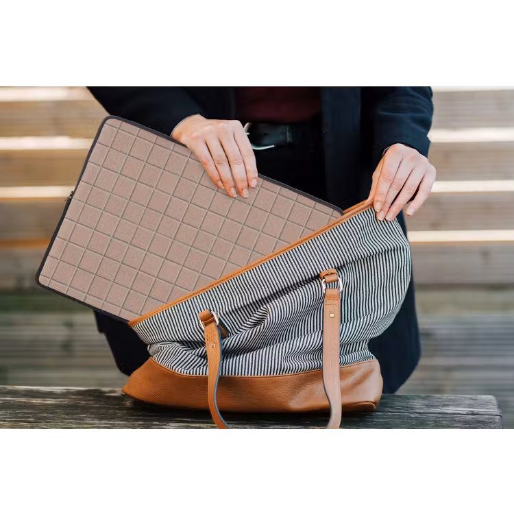 Patroon - Tegel - Oudroze laptophoes neopreen klein 279 -tas