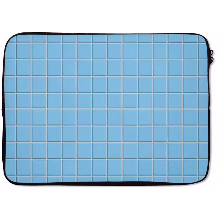 Patroon - Tegel - Pastel - Blauw laptophoes neopreen klein 279 -zkaufland3dotto