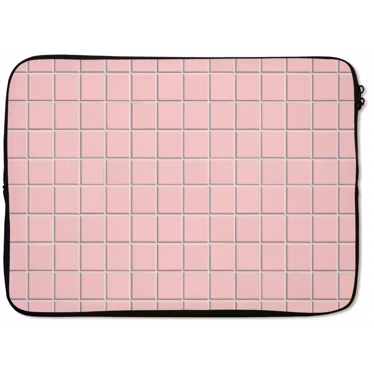 Patroon - Tegel - Pastelroze laptophoes neopreen klein 279 -zkaufland3dotto