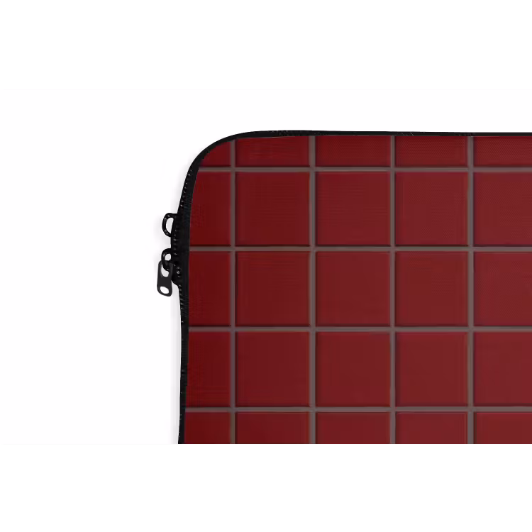 Patroon - Tegels - Burgundy laptophoes neopreen klein 279 -detail