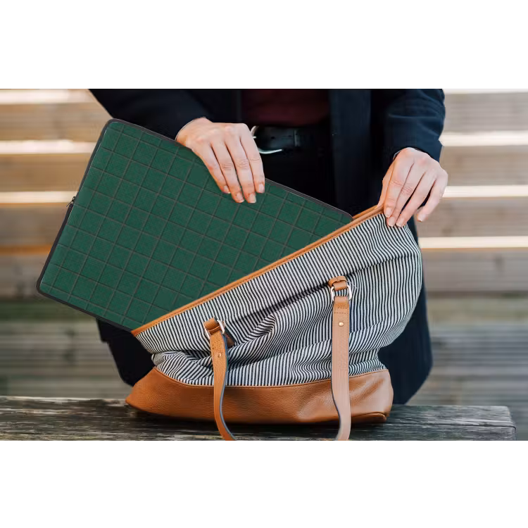 Patroon - Tegels - Dennen - Groen laptophoes neopreen klein 279 -tas
