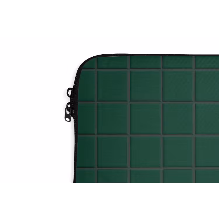 Patroon - Tegels - Dennen - Groen laptophoes neopreen klein 279 -detail
