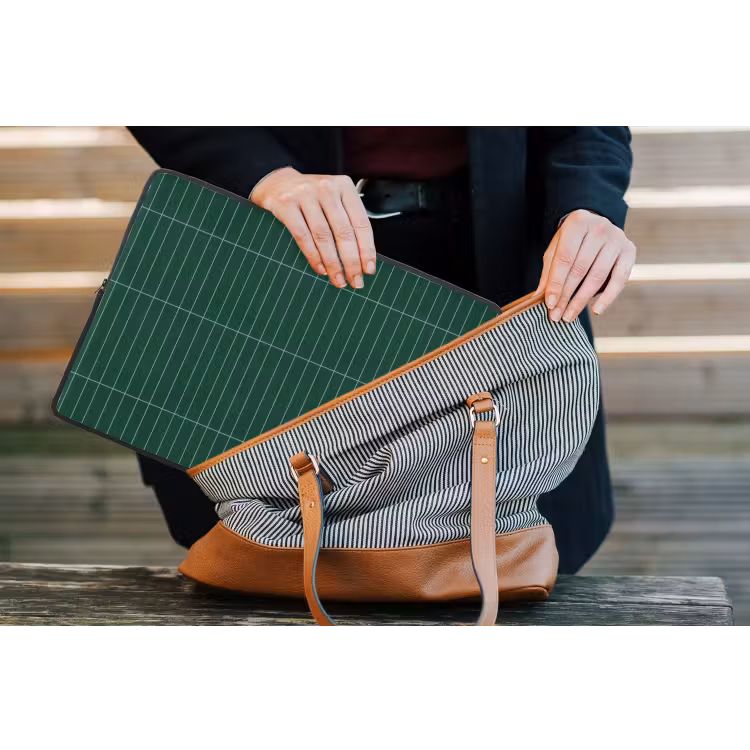 Patroon - Tegels - Donkergroen laptophoes neopreen klein 279 -tas