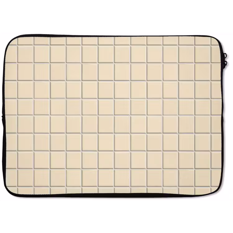 Patroon - Tegels - Gebroken - Wit laptophoes neopreen klein 279 -zkaufland3dotto