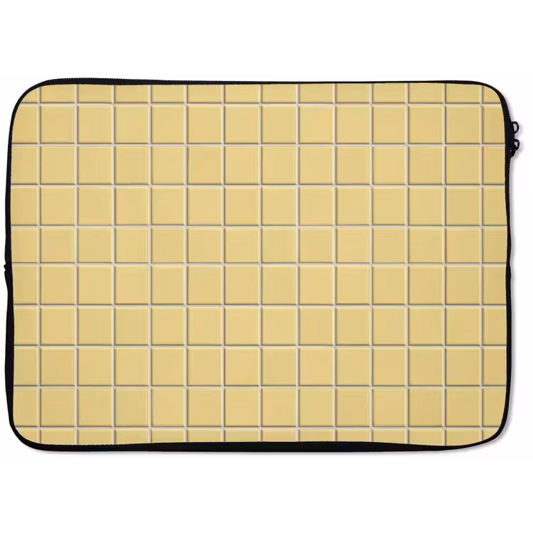 Patroon - Tegels - Geel laptophoes neopreen klein 279 -zkaufland3dotto