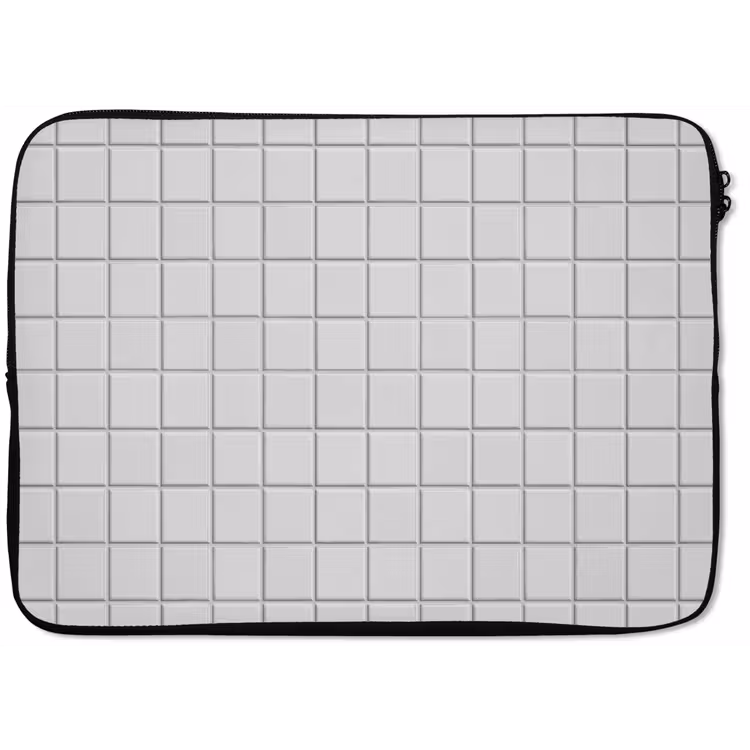 Patroon - Tegels - Grijs - Wit laptophoes neopreen klein 279 -zkaufland3dotto