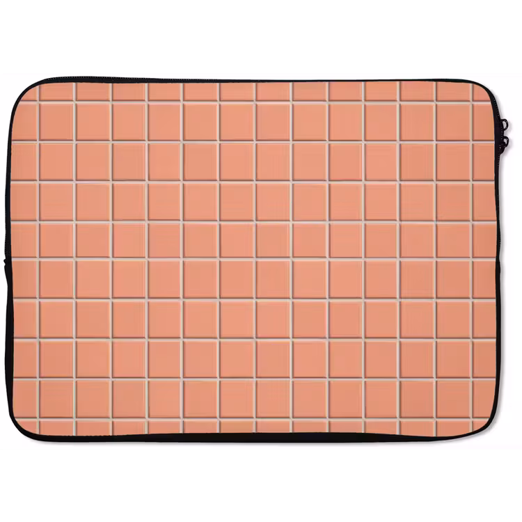 Patroon - Tegels - Perzik laptophoes neopreen klein 279 -zkaufland3dotto
