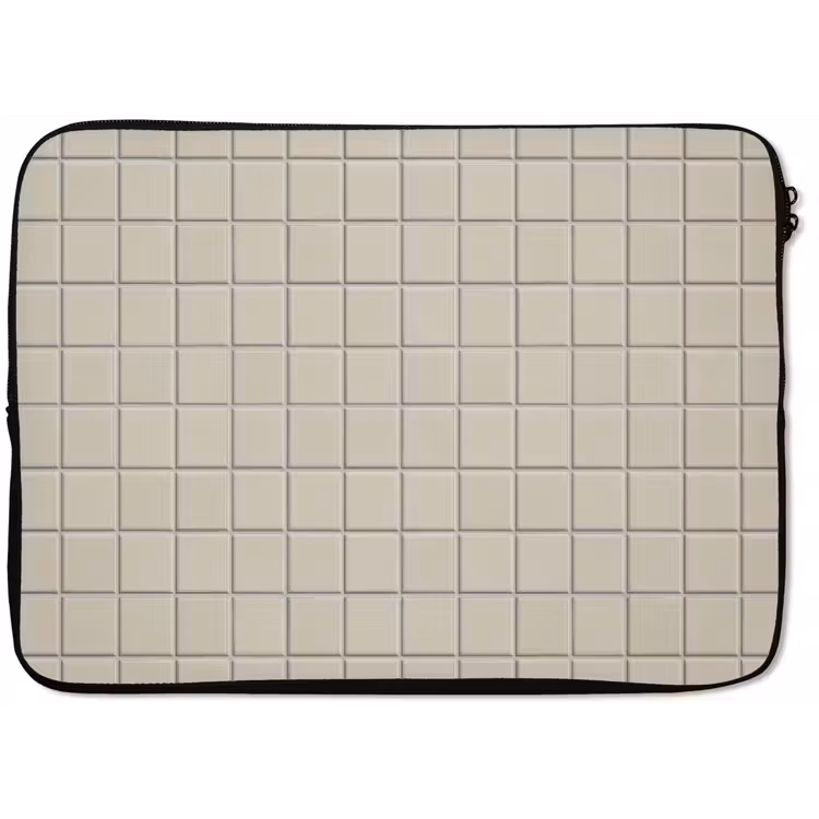Patroon - Tegels - Taupe laptophoes neopreen klein 279 -zkaufland3dotto