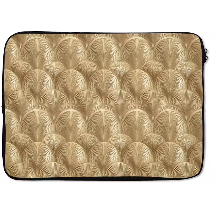 Patroon - Waaier - Goud laptophoes neopreen klein 279 -zkaufland3dotto