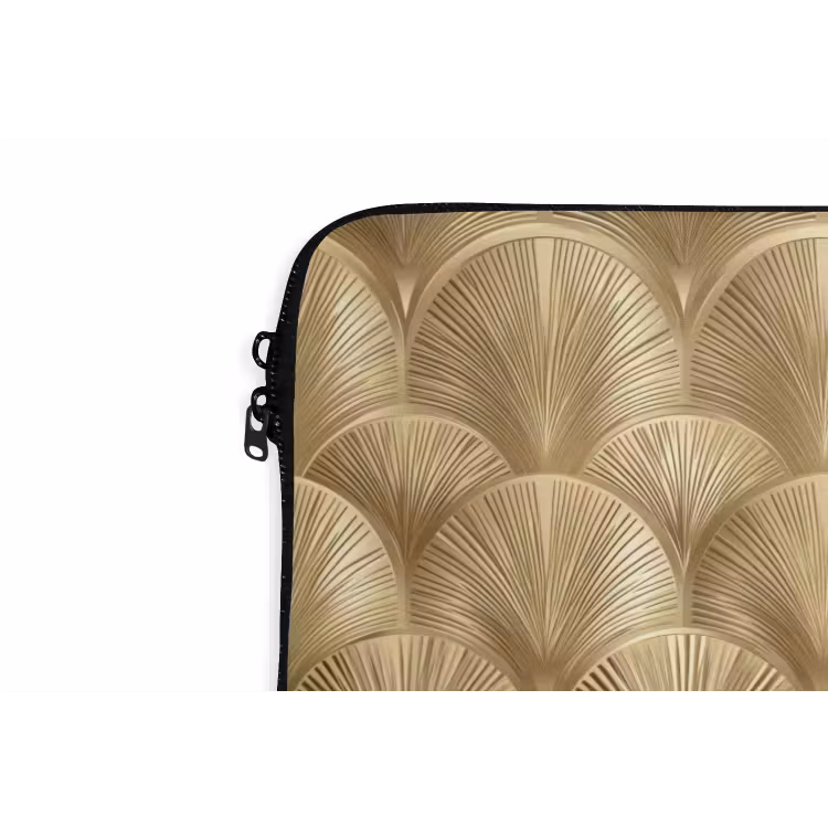 Patroon - Waaier - Goud laptophoes neopreen klein 279 -detail
