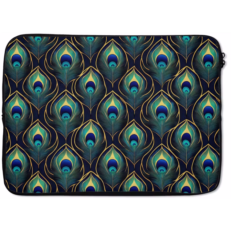 Pauw - Veren - Groen laptophoes neopreen klein 279 -zkaufland3dotto