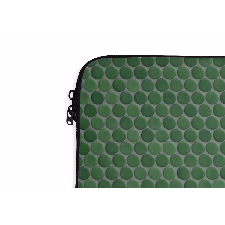 Penny - Mozaïek - Bosgroen - Green laptophoes neopreen klein 279 -detail