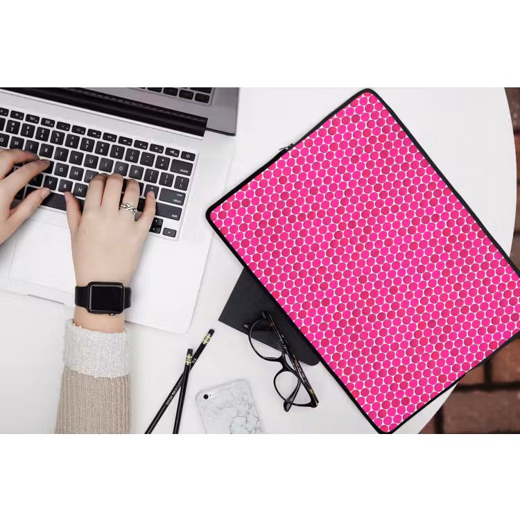 Penny - Mozaïek - Felroze laptophoes neopreen klein 279 -bureau