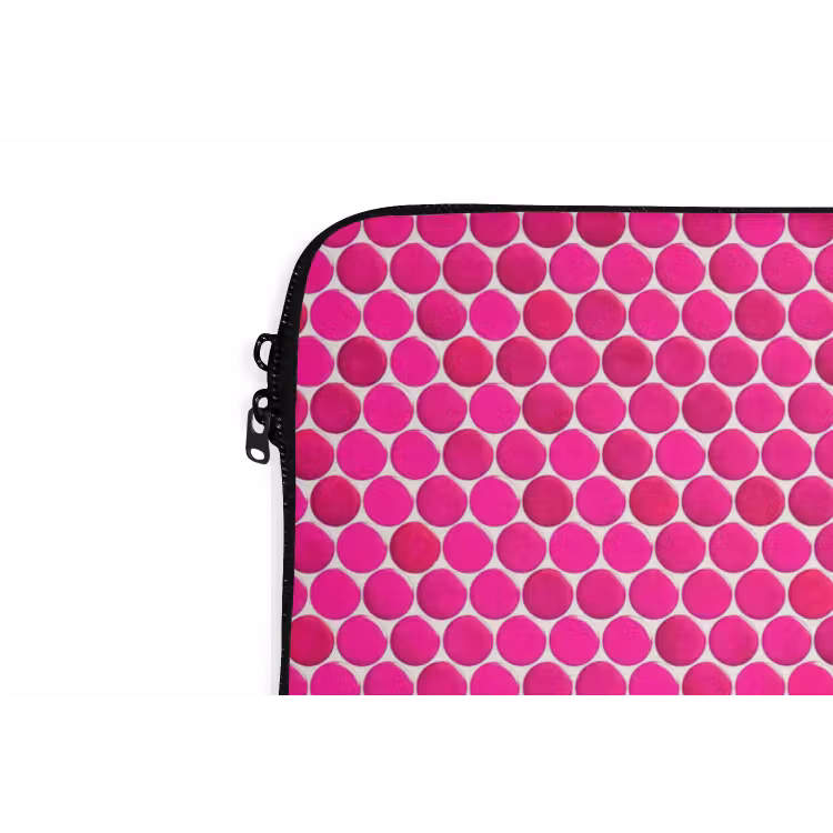 Penny - Mozaïek - Felroze laptophoes neopreen klein 279 -detail