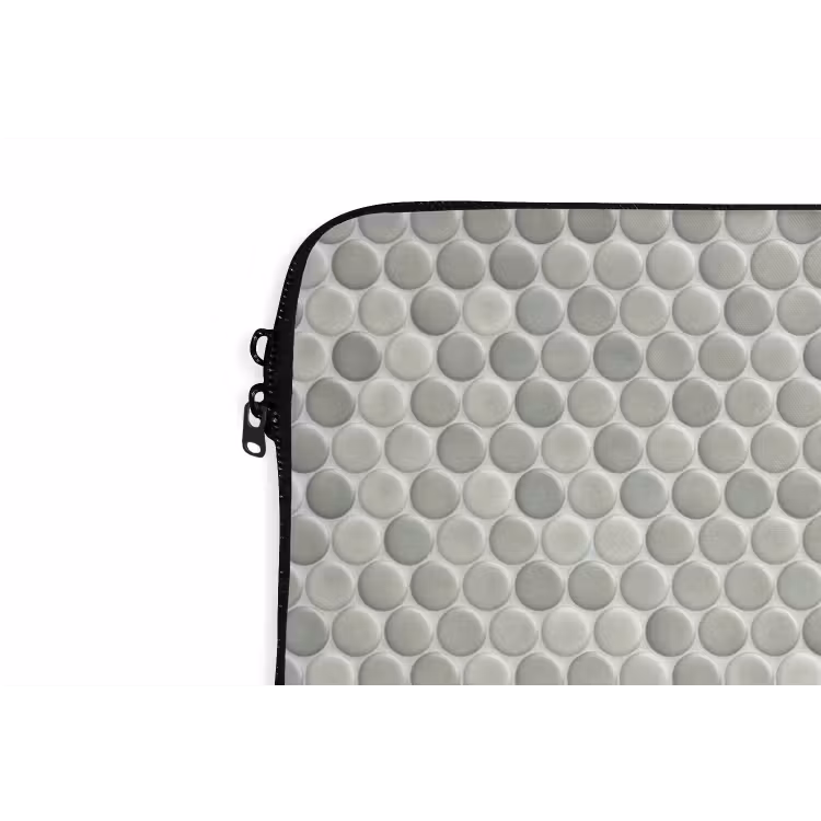 Penny - Mozaïek - Lichtgrijs laptophoes neopreen klein 279 -detail