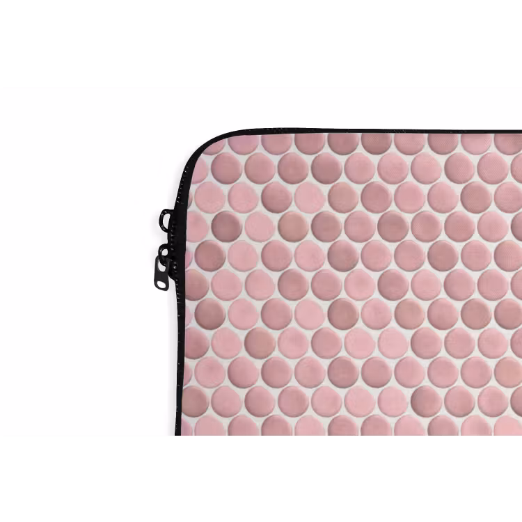 Penny - Mozaïek - Lichtroze laptophoes neopreen klein 279 -detail