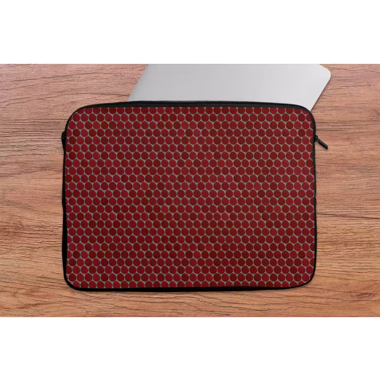 Penny - Mozaïek - Rond - Rood laptophoes neopreen klein 279 -tafel