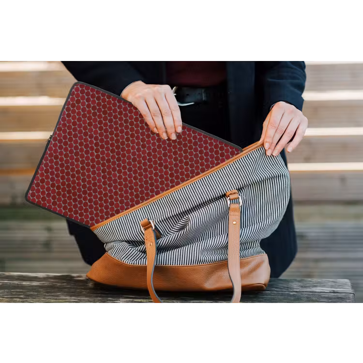 Penny - Mozaïek - Rond - Rood laptophoes neopreen klein 279 -tas