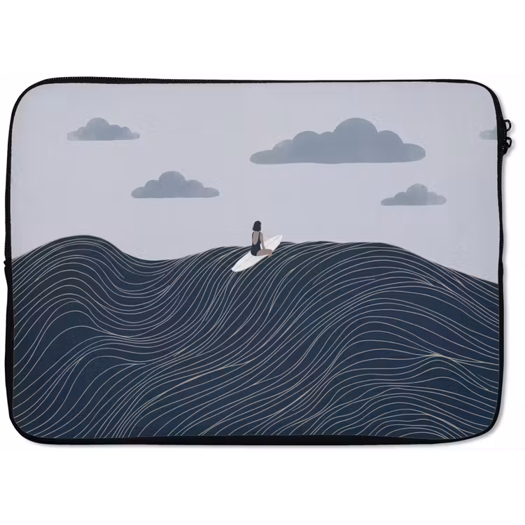 Persoon - Surfen - Oceaan - Natuur - Modern laptophoes neopreen klein -zkaufland3dotto