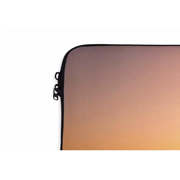 Persoon - Surfen - Zonsondergang - Zee - Oranje laptophoes neopreen klein -detail