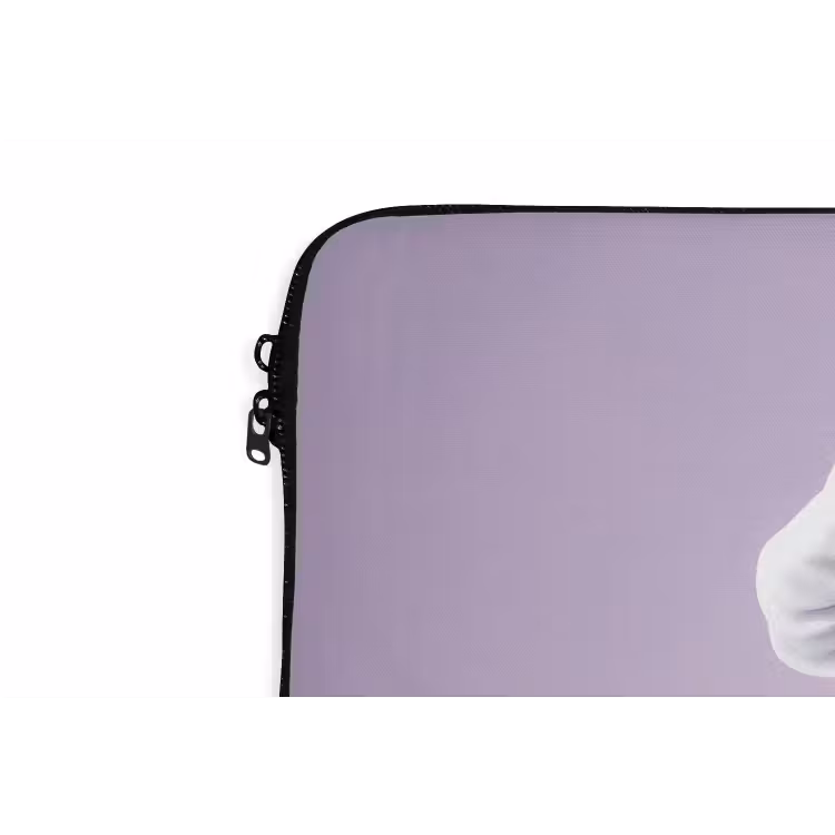 Pinguïn - Koksmuts - Lief - Paars laptophoes neopreen klein -detail