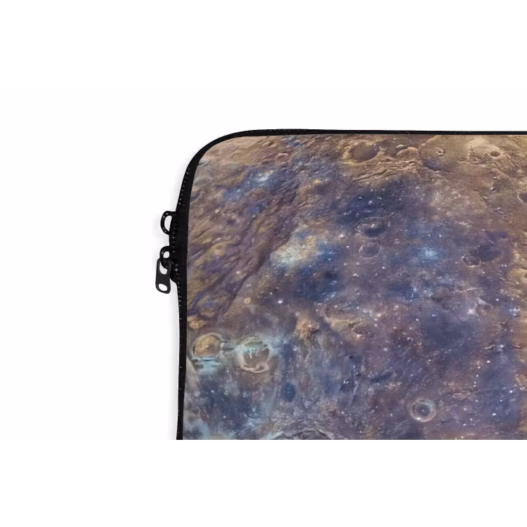 Laptophoes Planeet - Kraters - Ruimte - Planeet - Kraters - Ruimte laptophoes neopreen klein