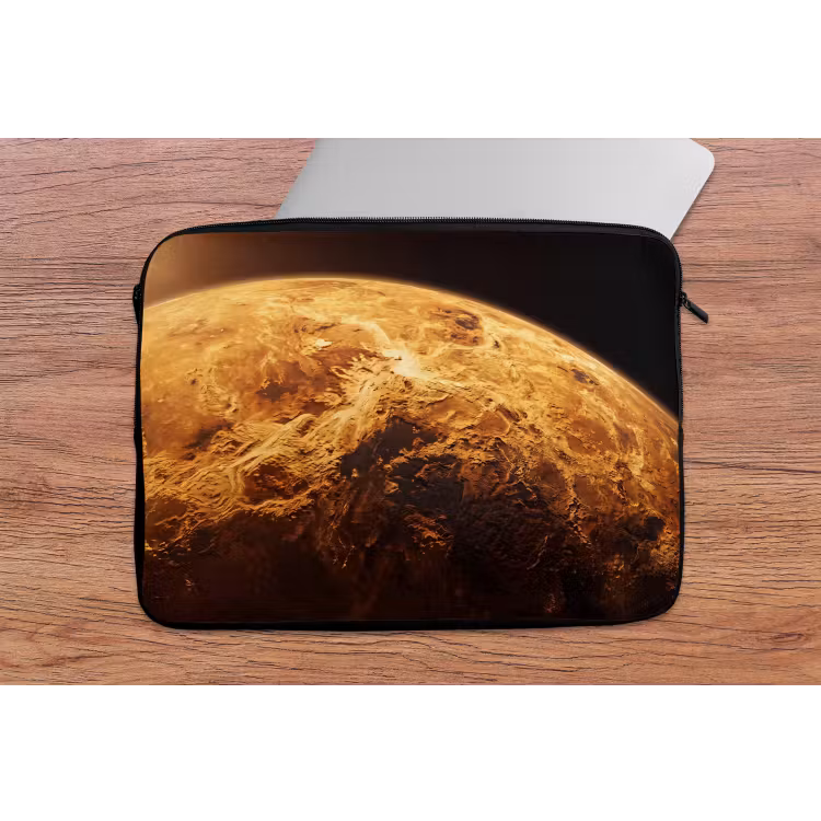 Laptophoes Planeet - Ruimte - Oranje - Planeet - Ruimte - Oranje laptophoes neopreen klein