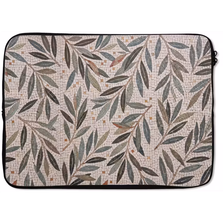 Plant - Blad - Mozaïek - Groen laptophoes neopreen klein -zkaufland3dotto