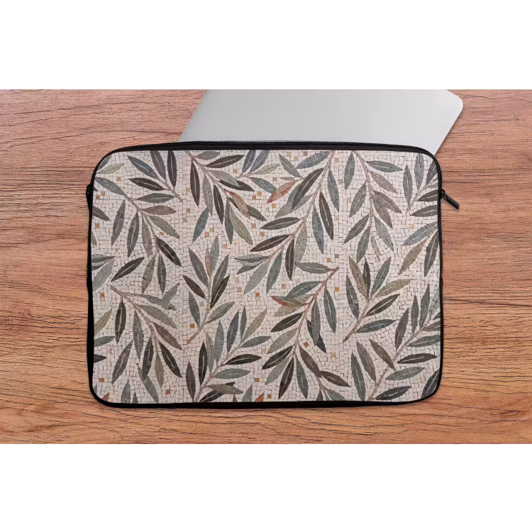 Plant - Blad - Mozaïek - Groen laptophoes neopreen klein -tafel