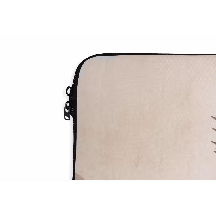 Planten - Bladeren - Abstract - Modern - Beige laptophoes neopreen klein -detail