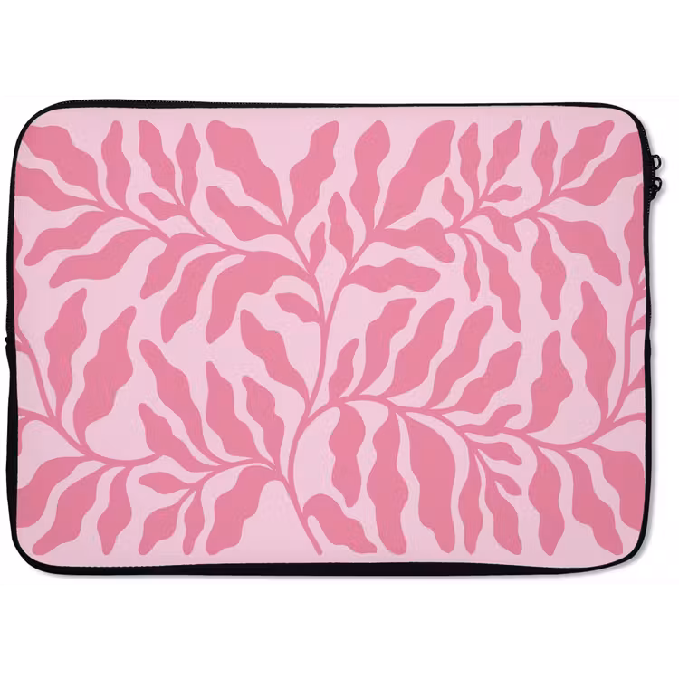Planten - Organisch - Abstract - Modern - Roze laptophoes neopreen klein -zkaufland3dotto