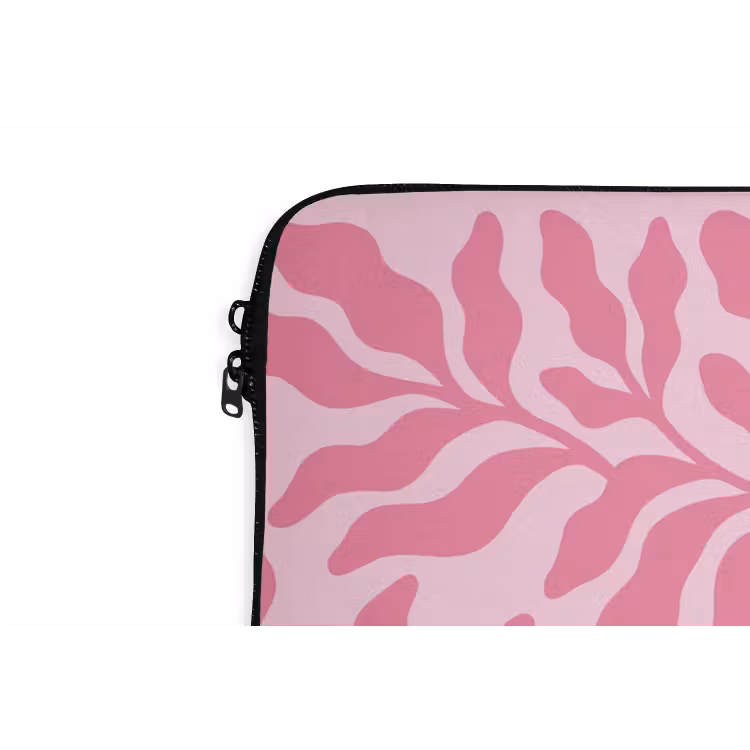 Planten - Organisch - Abstract - Modern - Roze laptophoes neopreen klein -detail