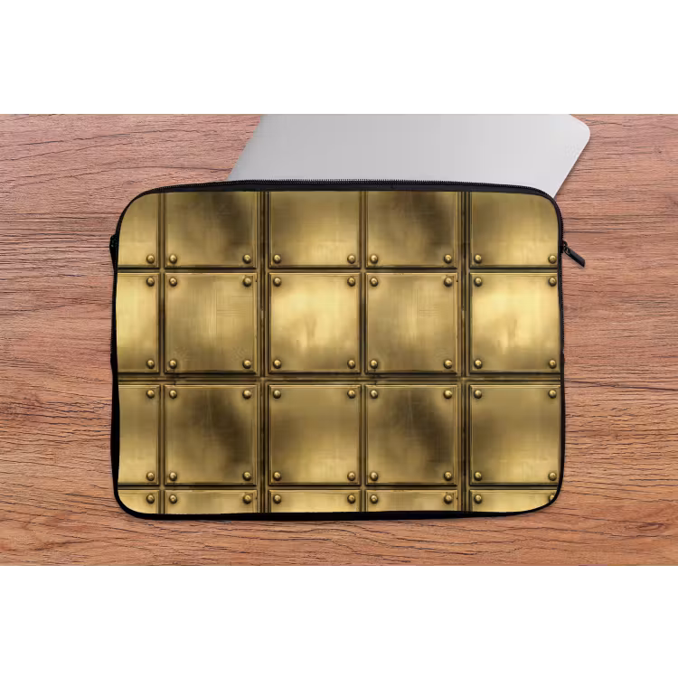 Platen - Industrieel - Stoer - Goud laptophoes neopreen klein 279 -tafel