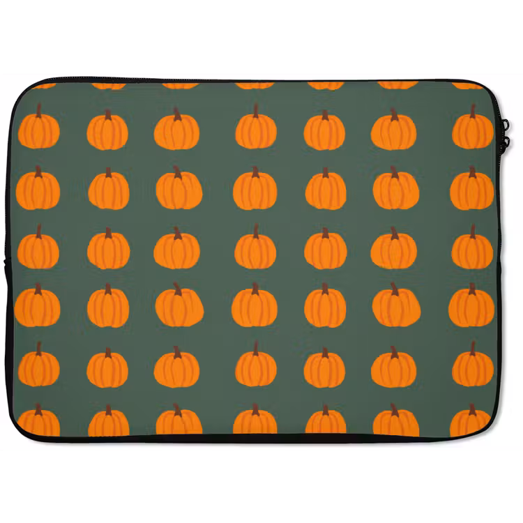 Pompoen - Patroon - Oranje laptophoes neopreen klein 279 -zkaufland3dotto