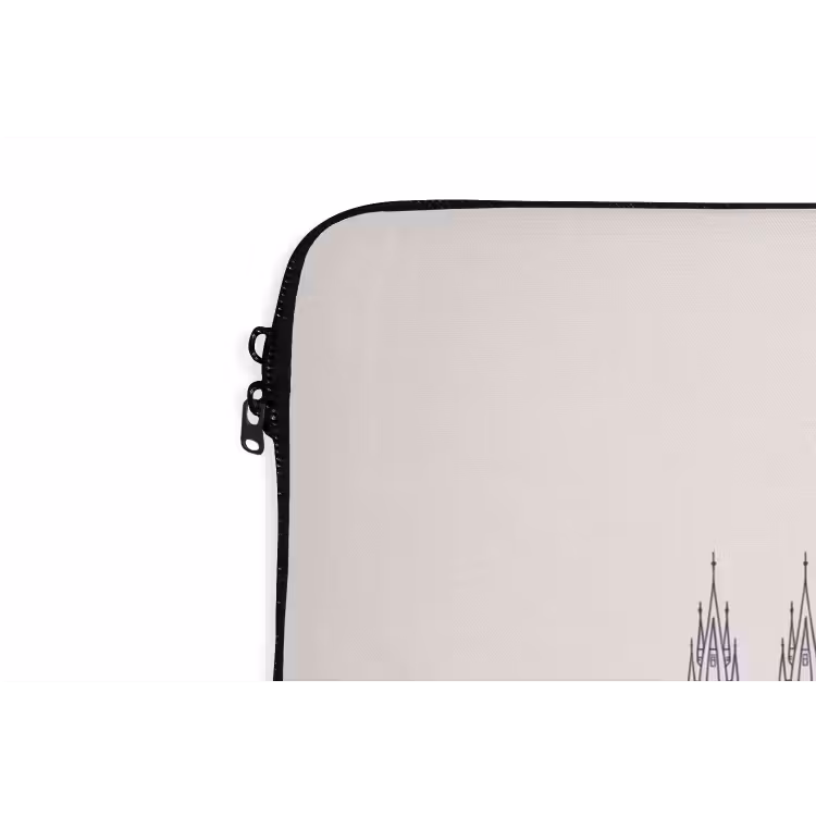 Praag - Skyline - Architectuur - Blauw laptophoes neopreen klein -detail